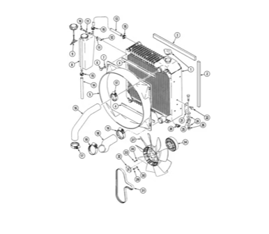 ensemble visco coupleur pour tractopelle case 580